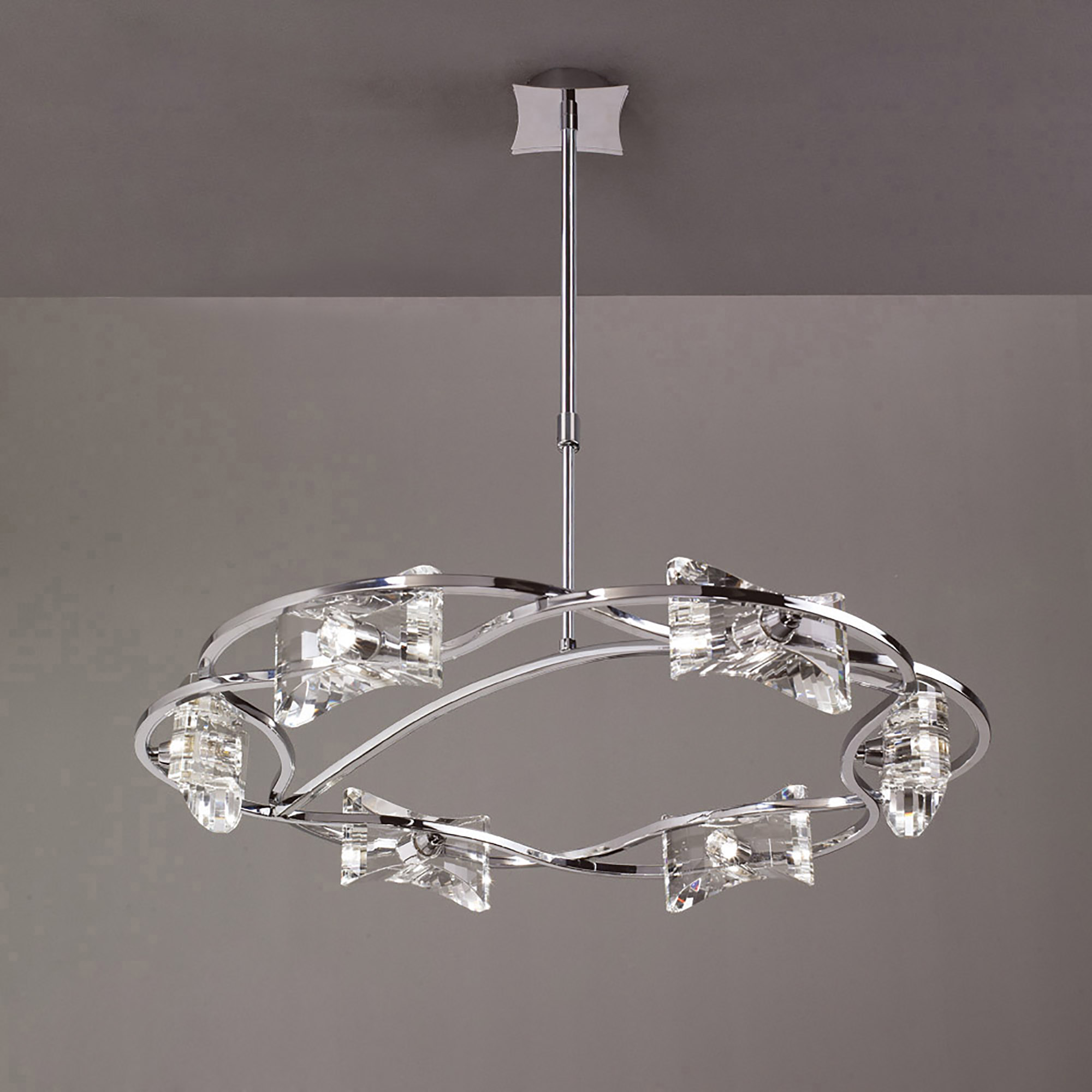 Kromo Polished Chrome Ceiling Lights Mantra Ring Pendants Kromo Polished Chrome Ceiling Lights Mantra Ring Pendants